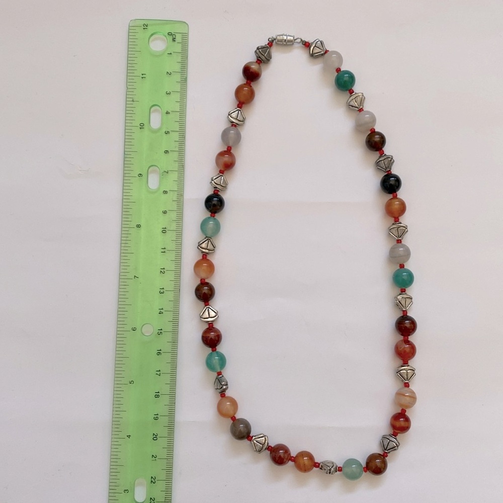 Semi-Precious Beaded Necklace Assorted Colours